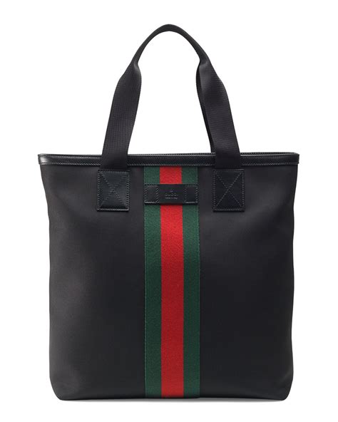 black gucci tote bag|gucci black canvas bag.